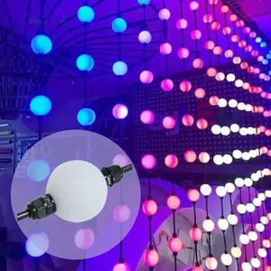 DC24V IP65 360 degree Lighting Outdoor Waterproof UCS1903 50mm 4Leds 3D RGB Pixel Led Ball Light