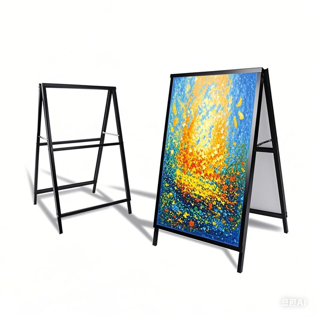 Foldable Heavy Duty a Frame Sign High Visibility Retail Sidewalk Advertising Display