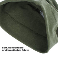 Invierno suave cálido en blanco deportes ciclismo esquí casco para correr interior para hombre Polar Fleece Beanie Skull Watch Cap Hat