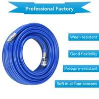 Tuyau d'air et d'eau en PVC haute pression de 1/4 po, 3/8 po, 1/2 po, 50 pi, 100 pi pour outils pneumatiques et machines