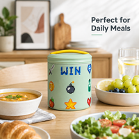 Boîte à lunch isotherme portable en acier inoxydable avec poignée, récipient alimentaire pour le bureau, les étudiants et les activités de plein air