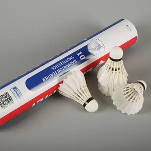 Anhui lingmei fábrica profissional shuttle badminton ganso pena promoção Lingmei 10pro para treinamento