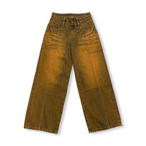 انخفاض موك 30 + تخصيص OEM ODM الجينز الفضفاضة الرجال مستقيم دائم خمر الجينز الكلاسيكي تنوعا نمط عارضة ارتداء اليومية - Product Image 1