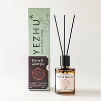 Diffuseur d'arômes pour suite d'hôtes en location vacances, 80 ml, parfum Baies Chaudes, flacon en verre, bâtonnets en fibre, pour kit d'accueil et diffusion en commerce de détail
