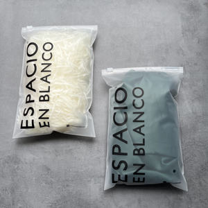 Bolsas de Plástico Esmerilado con Cierre y Impresión en Negro - Empaque Personalizado para Pequeñas Empresas - Product Image 5