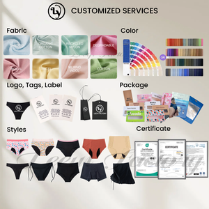 Bragas menstruales de 4 capas para mujer, traje de baño con cordones, Bikini, ropa interior menstrual a prueba de fugas, bragas menstruales de absorción rápida - Product Image 6