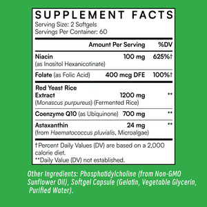 Cápsulas de Arroz de Levadura Roja Liposomal con Coenzima Q10, Suplemento para la Salud Cardiovascular, Potente Antioxidante - Product Image 4