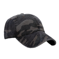 Gorra de Camuflaje Lavada, Gorras con Logotipo Personalizado, Gorras Deportivas para Hombre, Gorra de Béisbol Lisa de 6 Paneles de Alta Gama