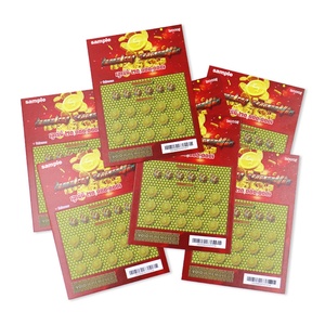 Boletos de Lotería Rasca y Gana con Números de Serie Impresos por Ambos Lados, Personalizados, en Venta - Product Image 1