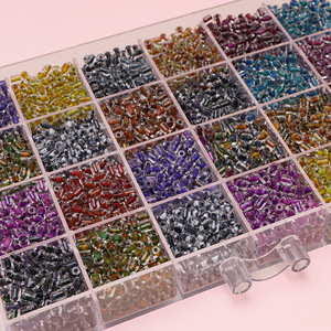 Kính Gạo Hạt xi lanh Retro mực sơn handmade DIY Tự chế hạt vòng đeo tay di động - Product Image 2