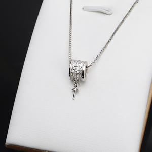 Componente de Joyería Semiterminado al por Mayor, Colgante de Perla con Base de Plata S925 para Collar, Accesorios para Cadena de Clavícula, DIY, 761 - Product Image 4