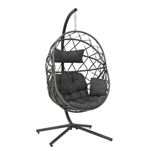 XOT055 mobilier d'extérieur moderne en gros <span class=keywords><strong>oeuf</strong></span> balançoire chaise suspendue en osier hamac maison Patio balcon jardin porche siège en métal 1 - Product Image 1