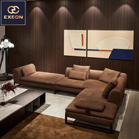 Canapé de salon moderne de luxe confortable en tissu mat Canapé de salon moderne décoré au design modulaire