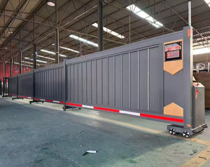 Tự động Kính thiên văn cổng điện có thể thu vào công nghiệp sectioned cửa trượt cho căn hộ & sử dụng ngoài trời trackless thiết kế - Product Image 1