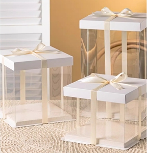 Paquete Combinado de Cajas para Exhibición de Pasteles de 9 y 13 Pulgadas, Reciclables y Seguras para Alimentos, con <span class=keywords><strong>Precio</strong></span> Competitivo - Product Image 1