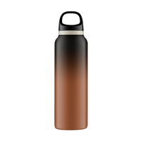 Bouteille thermos isolée sous vide à double paroi sans plomb, finition mate personnalisée, bouteille d'eau en acier inoxydable avec couvercle