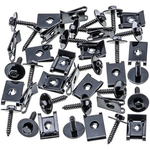 M4.2 Universal Mudguard <b>Washer</b> Bolts U Clips Hex Head Bolts For Engine Splash Guard Repair Replacement - Product Image 1