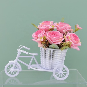 Tricycle en plastique transfrontalier ornements accessoires pour la maison salon supermarché décoration Simulation fleur plante en pot - Product Image 4