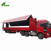 Semi-remorque à 2 ou 3 essieux, à portes latérales, type fourgon sec, capacité 60 tonnes, avec caisse de chargement à ailes battantes