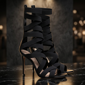 Zapatos de Tacón Alto con Plataforma y Correa en el Tobillo para Mujer, Zapatos de Tacón Delgado Antideslizantes, Elegantes y a la Moda para Verano y Otoño, que Aumentan la Estatura - Product Image 3