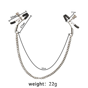 SM femme esclave formation jouets sexuels longue chaîne pinces à mamelon Double pics pinces à abus du sein produits pour adultes jouets sexuels - Product Image 6