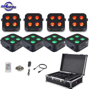 Cả hai ánh sáng IR4 mini <span class=keywords><strong>Spot</strong></span> <span class=keywords><strong>Par</strong></span> lights <span class=keywords><strong>LED</strong></span> 4*12 Wát không dây DMX uplights Pin điện cho DJ đèn đám cưới Disco Đảng tổ chức sự kiện - Product Image 1
