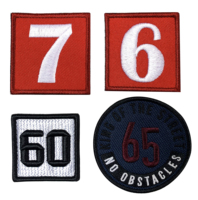 Patchs brodés en chenille 3D personnalisés, lettres Mighty Letter, thermocollants en PU, avec logo de marques célèbres, pour casquettes en sergé et appliqués motif Cœur de Tigre