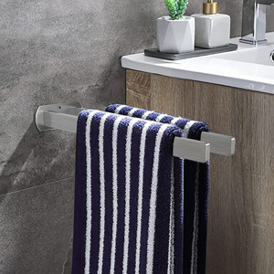 Giá Treo Khăn Phòng Tắm Với Hai Thanh Treo Khăn Giá Treo Tường Giá Treo Khăn Hai Lớp Màu Đen Bằng Thép Không Gỉ - Product Image 3