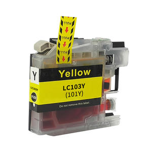 Cartouches compatibles <span class=keywords><strong>Brother</strong></span> LC101 BK/LC103 avec puce pour imprimantes J470DW/J475DW/J650/J870DW/J245, couleur pleine, noir et jaune XL - Product Image 3