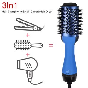 Plancha secador <span class=keywords><strong>de</strong></span> pelo <span class=keywords><strong>de</strong></span> viento caliente doble función hogar Venta caliente superventas planchado secador <span class=keywords><strong>de</strong></span> aire caliente <span class=keywords><strong>cepillo</strong></span> <span class=keywords><strong>de</strong></span> aire caliente grande - Product Image 1