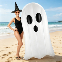 Bouée gonflable PVC fantôme d'Halloween 1,8 m pour piscine, planche de surf aquatique pour l'été