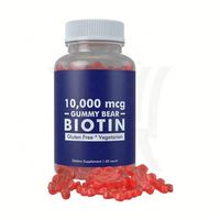 Gummies véganes à la biotine Private Label Nature Bounty pour la santé des cheveux, de la peau et des ongles