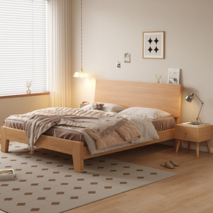 Solid Wood Platform <b>Bed</b> 1.8M <b>Pine</b> Durable Support Structure Bedroom Furniture - Product Image 2