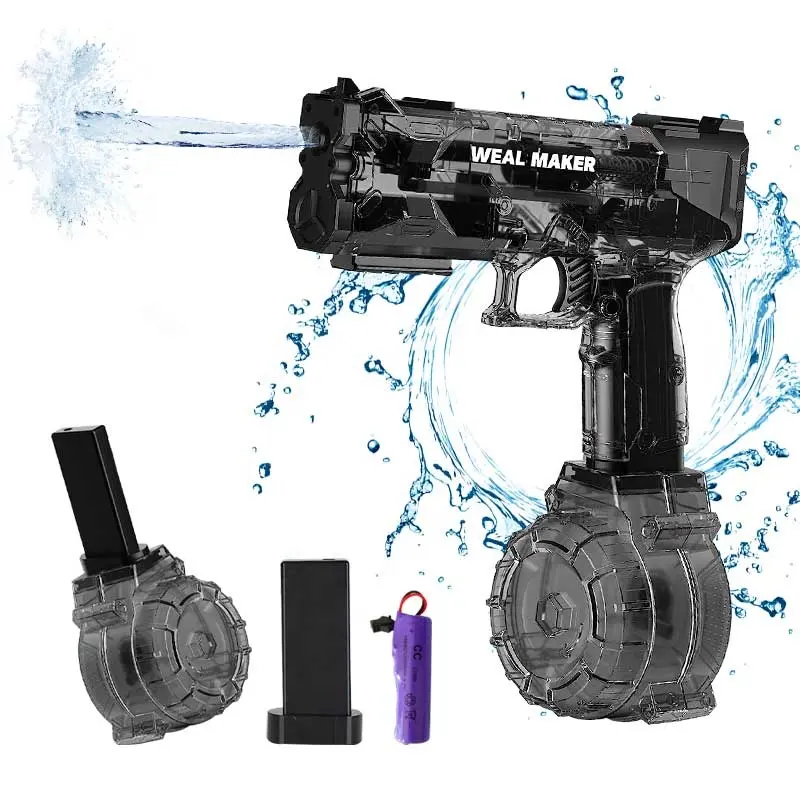 Pistol semprot listrik otomatis kapasitas tinggi 500 + blus air Pistol air Blaster Soaker Pistol air elektrik Glock