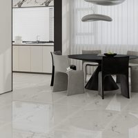 Carreaux de sol blancs en porcelaine brillante effet marbre 120x60 pour villas, vente en gros à Guangzhou