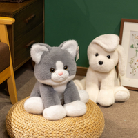 Boneka Kucing Shorthair Realistis Isi Kapas PP Lembut, Boneka Anak Kucing Duduk, Penghilang Stres, Dapat Dicuci, Hadiah Ulang Tahun Custom