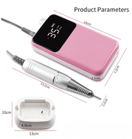 Nouvelle perceuse à ongles électrique portable sans fil rechargeable de bureau, 35 000 tr/min, pour manucure et pédicure