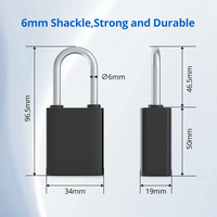 Cadenas intelligent NFC robuste en acier inoxydable MK-E483 avec double verrouillage à levier, étanche IP67, compatible aluminium et application mobile
