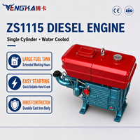 Moteur diesel monocylindre refroidi par eau ZS1115, petits moteurs de tracteur pour navires, 24 chevaux