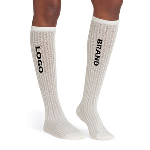 महिलाओं के पॉटले घुटने के उच्च sock उच्च लोचदार कफ़ आकस्मिक संपीड़न मोजे कस्टम लोगो - Product Image 5