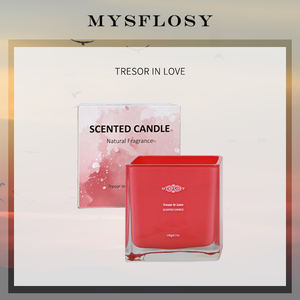 Pot en verre carré personnalisé cire de soja grandes bougies parfumées de marque privée souvenir de luxe pour la décoration de la maison - Product Image 2