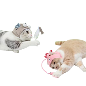 Moderner dreiäugiger Alien-Katzen hut Lustiger Haustier-Seestern-Brassen-Anzieh-Kopfschmuck mit Schwein-Hühnerbär-Zubehör - Product Image 1