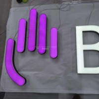 Lettres en acrylique lumineuses frontales IP67 étanches et écologiques, directement de l'usine, pour enseignes LED personnalisées intérieures/extérieures
