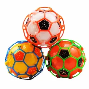 最新のおもちゃのボール面白いクレイジーダンスミュージックフラッシュフットボール電気LEDフラッシュおもちゃダンスボールおもちゃ子供のためのギフト