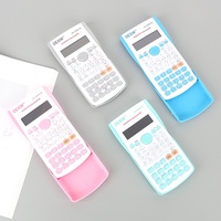 Calculatrice Scientifique Numérique Multifonctionnelle pour Étudiants, Ordinateur Coloré avec Fonctionnalités pour Examens, Alimentation Solaire, en Plastique, Calendrier de Bureau