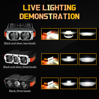 LELANPU Neblineros Phare de Vélo Électrique, Clignotant Latéral Blanc, 100W 70W, Feux de Route/Croisement, Lumière de Calandre de Voiture, Projecteur LED pour Moto