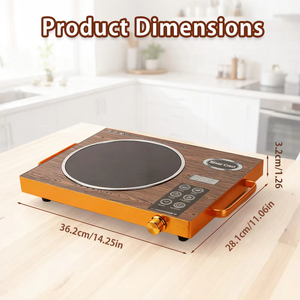 Best Quality Durable Single Burner Ceramic <b>Induction</b> Cooker 3500W Stainless Steel Panel Energy Efficient - Product Image 3