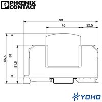 VAL-MS-EE-T2-3 de protection contre les surtensions Phoenix Contact Classe 2 + 1-385-FM-2910558 Mode de protection 3 + 1.