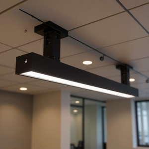 LEDUNI Faretti Moderni a Binario 1M Neri in Alluminio con Corpo in PC LED 220V per Illuminazione Ufficio - Product Image 2