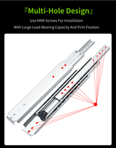 60 pulgadas 150cm Carga resistente Más de 200kg Canales telescópicos Guías Rieles de cajón con bloqueo - Product Image 4